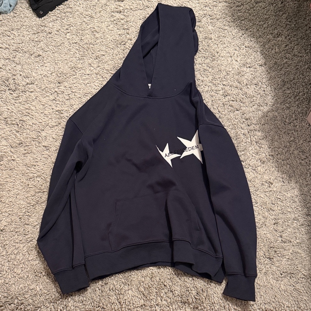 Aelfric Eden Navy Hoodie with White Star Logo